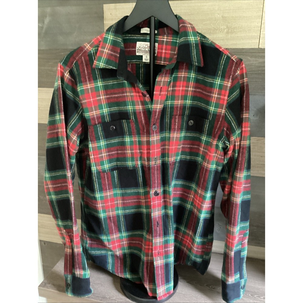 J.CREW MENS SMALL MID‎ WEIGHT FLANNEL CLASSIC DOUBLE BRUSHED